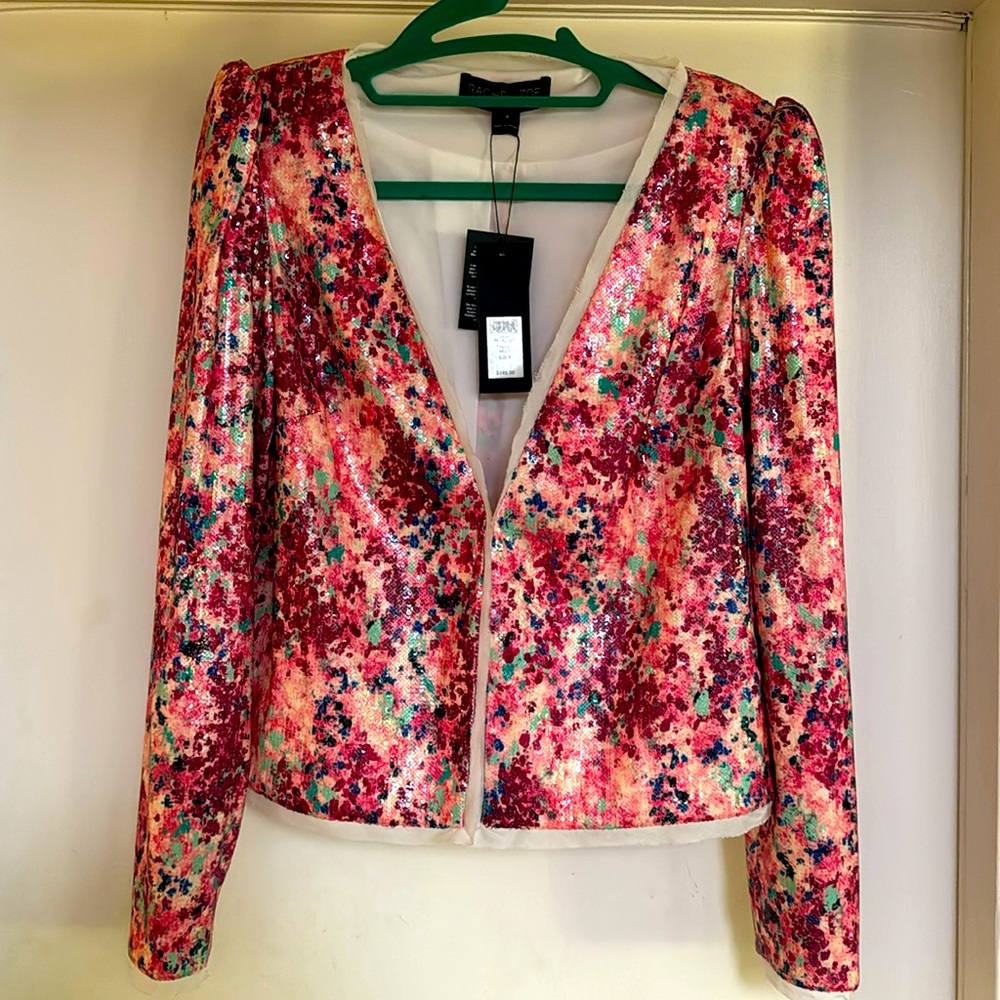Rachel Zoe multicolored sequin size 8 jacket